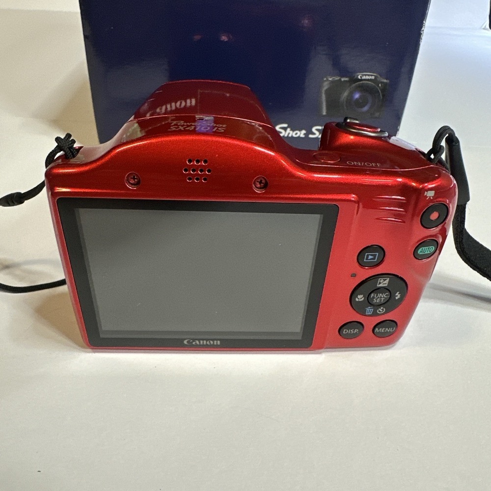 Canon PowerShot SX410 IS 20.0MP Digital Camera Red 40x Zoom Tested With Battery - Picture 4 of 16